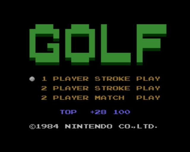 『ゴルフ』タイトル画面