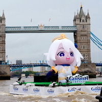 『原神』ロンドン・テムズ川に「ジャイアントパイモン」出現！漂流航海でファンを盛り上げる