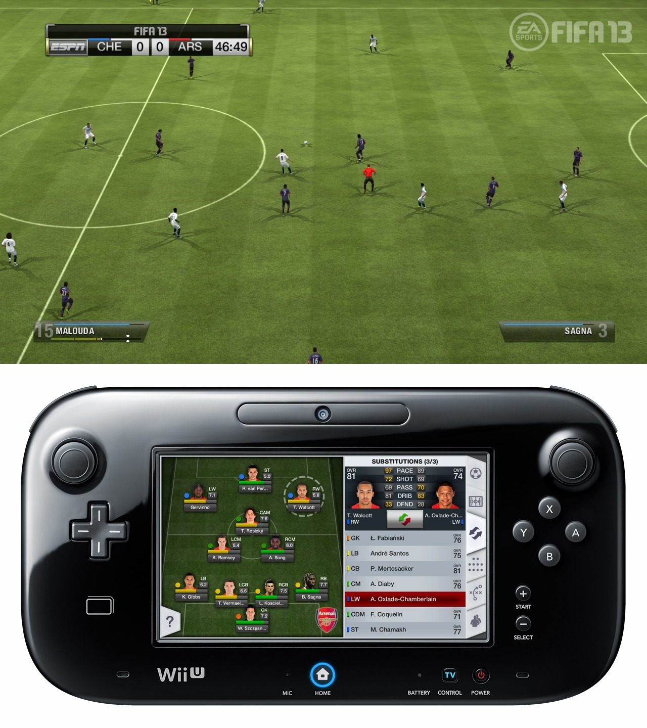 Wii U版 Fifa 13 ワールドクラスサッカー Gamepadを最大限活用したプレイを紹介 10枚目の写真 画像 インサイド