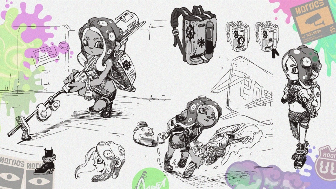 スプラトゥーン2 オクト エキスパンション 主人公のイラストをお披露目 オクタリアン は真面目で几帳面 1枚目の写真 画像 インサイド