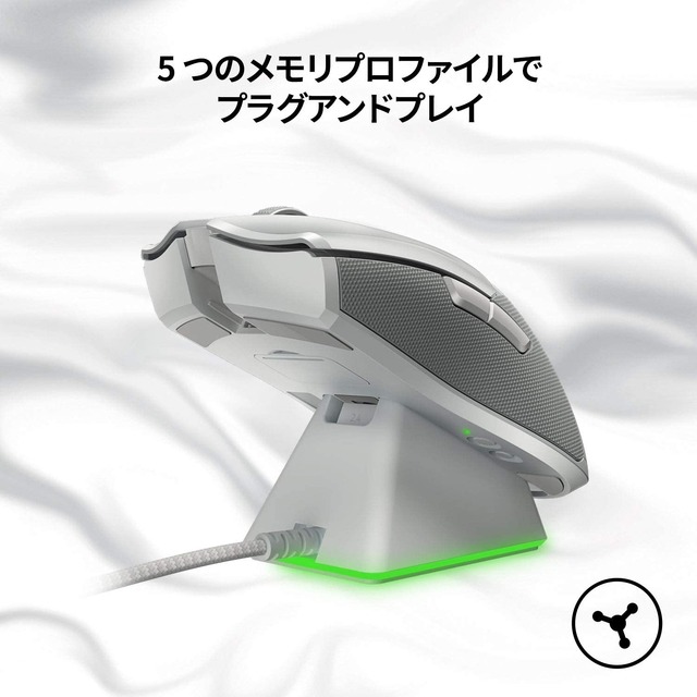 Razer、超高速ワイヤレスマウス＆充電ドッグセット「Viper Ultimate Mercury White」を5月14日に発売