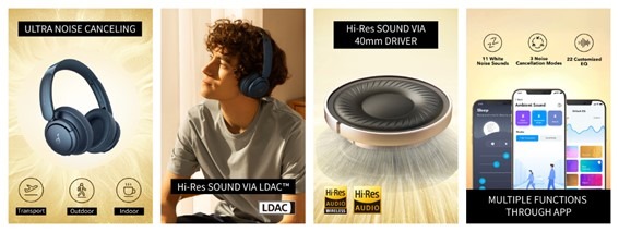 ハイレゾ音質を楽しめるワイヤレスヘッドホン「Soundcore Life Q35」発売─LDAC対応の進化モデル