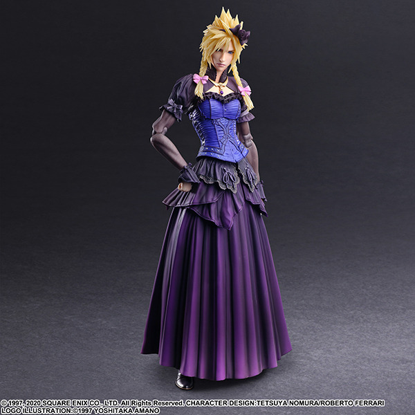 『FF7R』ドレス姿の「クラウド」がフィギュア化！フリルの質感や細部にまでこだわった、“骨太のおなご”