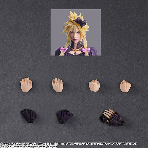 『FF7R』ドレス姿の「クラウド」がフィギュア化！フリルの質感や細部にまでこだわった、“骨太のおなご”