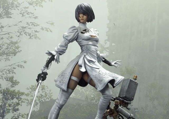 12万円超えも納得の大ボリューム！全高約52cm、1/4スケールの『NieR:Automata』「2P」スタチュー発売決定