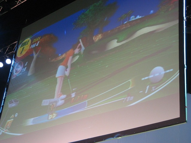 【CAPCOM Wii&DS新作タイトル発表会】井上和香さんと江連プロが『WE LOVE GOLF!』をプレイ!