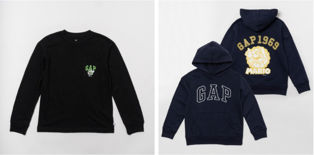 「Gap」×「スーパーマリオ」コラボコレクションが発売！GAPロゴとマリオの、遊び心満載なデザインに