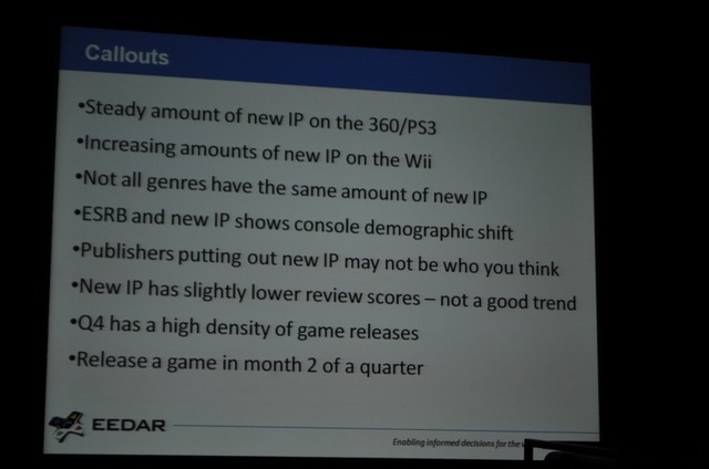 【GDC2010】データで見る「新規IPと既存IP」そして「アチーブメント」の有用性・・・EEDARアナリスト