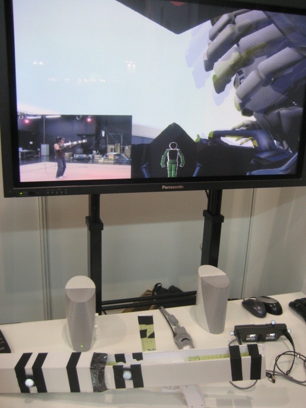 【TGS2007】大阪電通大はリモコンも使ったバーチャリアリティシステムなどを展示