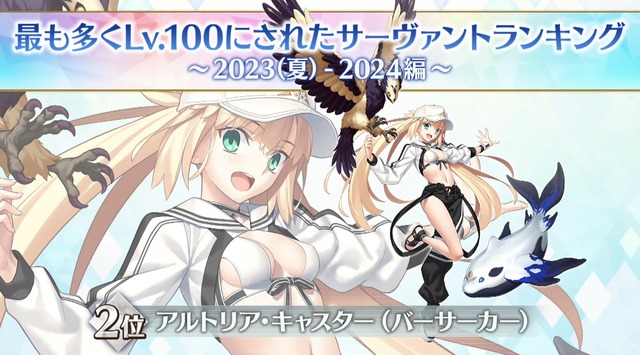 『FGO』この1年で最も多くLV100になった新サーヴァントは「トネリコ」！ ベスト10までランキングを公開