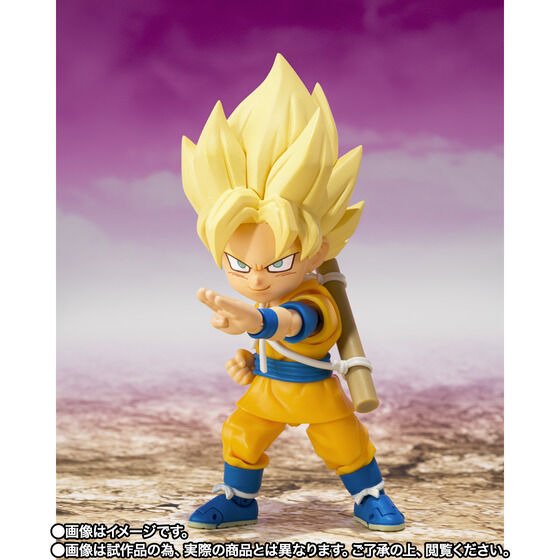 「ドラゴンボールDAIMA」より「スーパーサイヤ人孫悟空(ミニ)」がアクションフィギュア化！如意棒や“ニヤリ顔”含む3種表情パーツなど付属