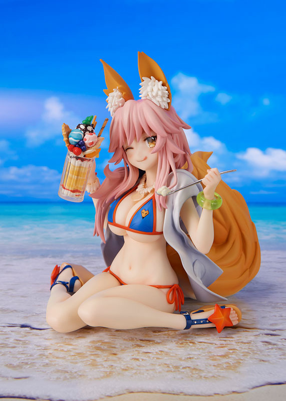 ウィンクする表情や佇まいが愛らしい！『FGO』より水着姿の「玉藻の前」がフィギュア化―最終再臨を常夏感たっぷりに再現