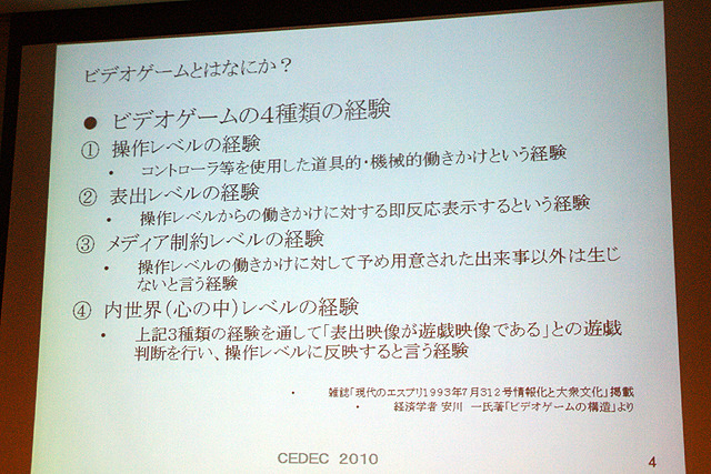 【CEDEC 2010】元任天堂・上村氏が語るテレビゲームとは何か 可能性をゲームプレイから分析