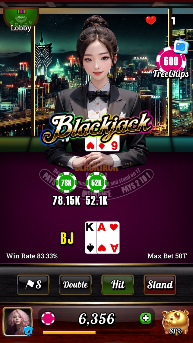 美女ディーラーと親密に！オンラインカジノの雰囲気を安全に楽しめるブラックジャックアプリ『Blackjack 21 - Dealer Queens』が配信中