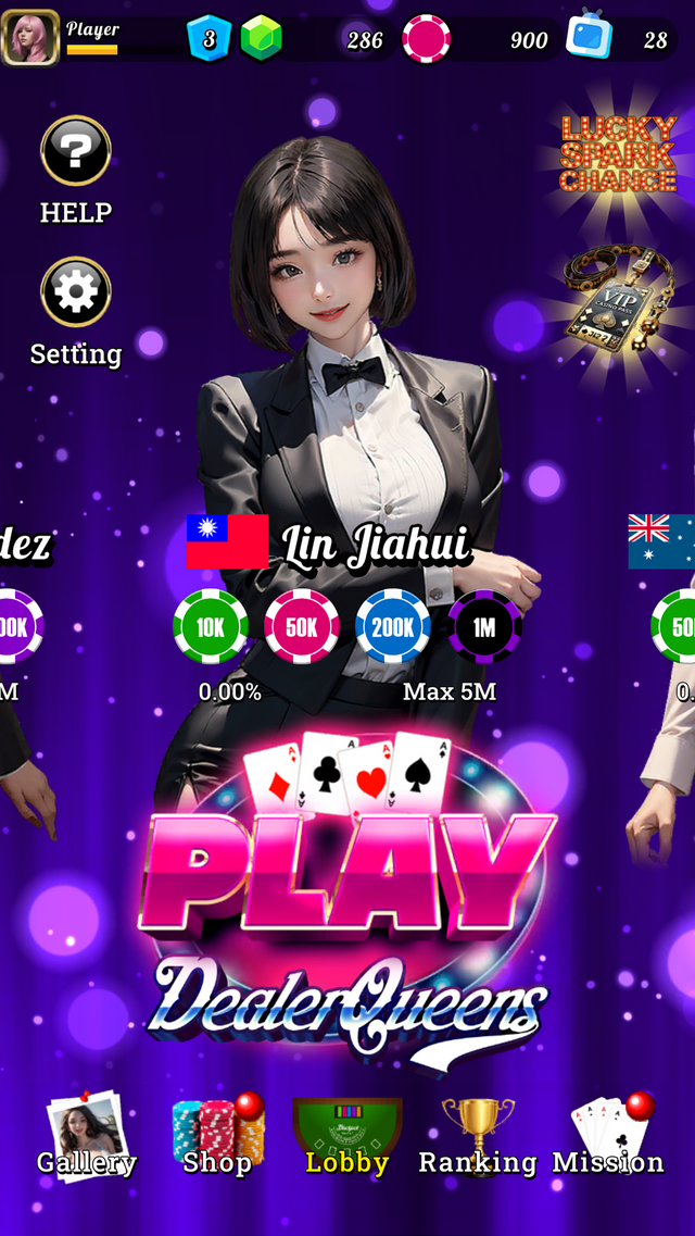 美女ディーラーと親密に！オンラインカジノの雰囲気を安全に楽しめるブラックジャックアプリ『Blackjack 21 - Dealer Queens』が配信中