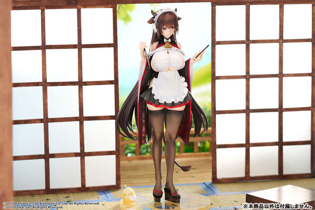 はち切れんばかりの“たわわ”なボリューム感！『アズレン』樫野が着せ替え「つまずきトラブルメイド」の姿でフィギュア化