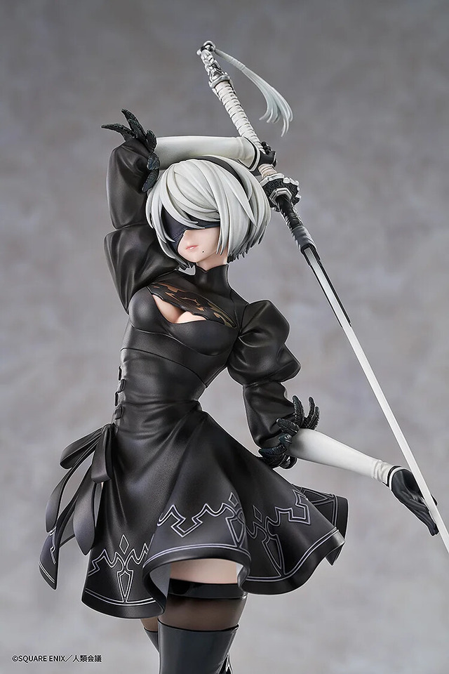 衣装から太ももがチラリ！「ニーアオートマタ」より「2B（ヨルハ二号B型）」が優雅な戦闘ポーズで立体化
