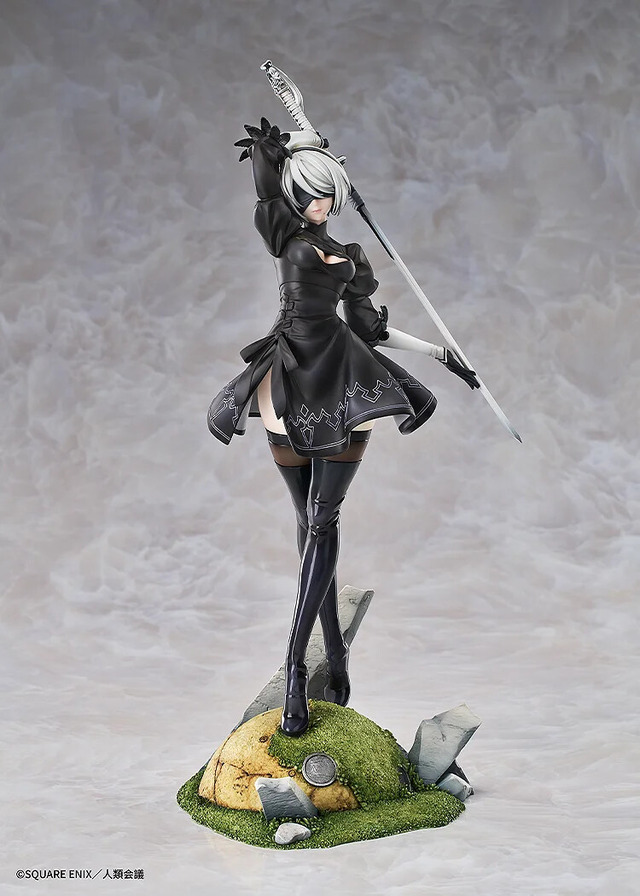 衣装から太ももがチラリ！「ニーアオートマタ」より「2B（ヨルハ二号B型）」が優雅な戦闘ポーズで立体化