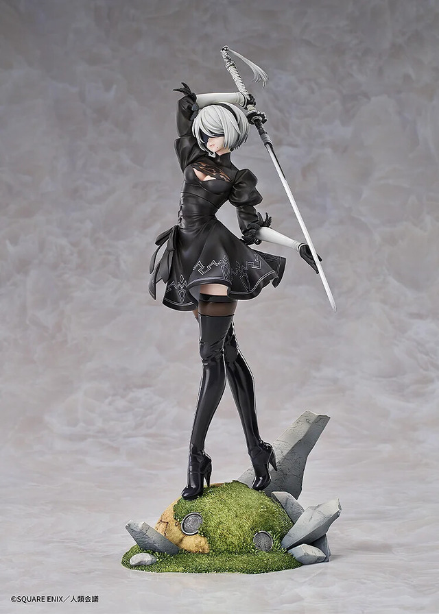 衣装から太ももがチラリ！「ニーアオートマタ」より「2B（ヨルハ二号B型）」が優雅な戦闘ポーズで立体化
