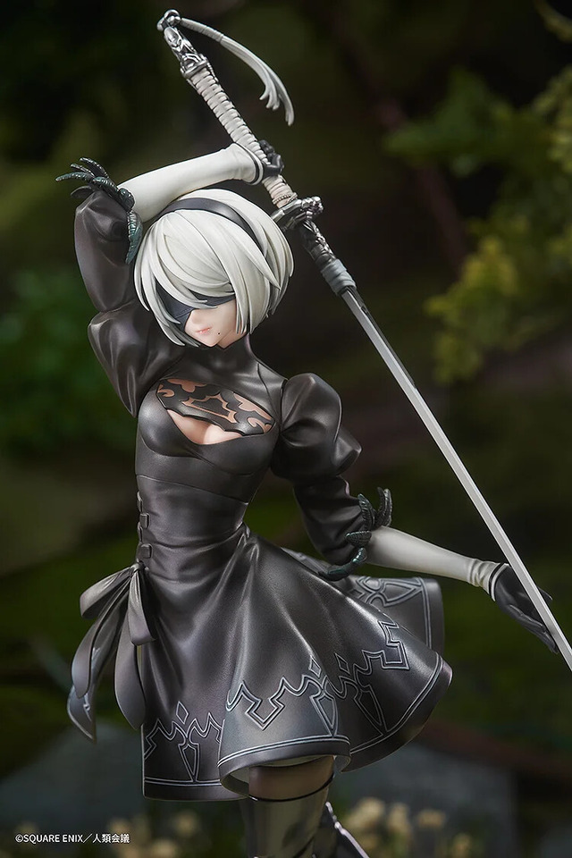 衣装から太ももがチラリ！「ニーアオートマタ」より「2B（ヨルハ二号B型）」が優雅な戦闘ポーズで立体化