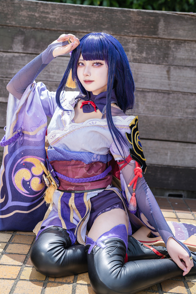 雷電将軍『原神』／くれは くく（X：@kuku_81cos）