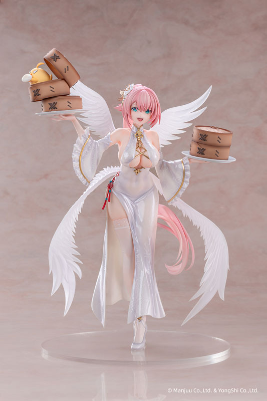 純白チャイナドレスの透け感…！『アズレン』より軽空母シーシュースが着せ替え「春告鳥の羽根は白く」モチーフで立体化