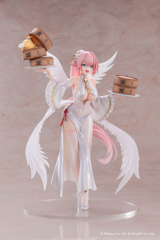 純白チャイナドレスの透け感…！『アズレン』より軽空母シーシュースが着せ替え「春告鳥の羽根は白く」モチーフで立体化