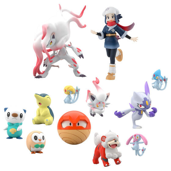 「ポケモンスケールワールド」ヒスイ地方第1弾！女の子トレーナー・ショウに加えて“ヒスイのすがた”ゾロアークなど、フィギュア全12種がセットに