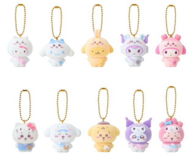「ちいかわ」×「サンリオキャラクターズ」ペア同士がそれぞれになりきる！“ふわっふわもこもこ”衣装を纏った「うさぎ＆ポムポムプリン」など新作グッズ多数