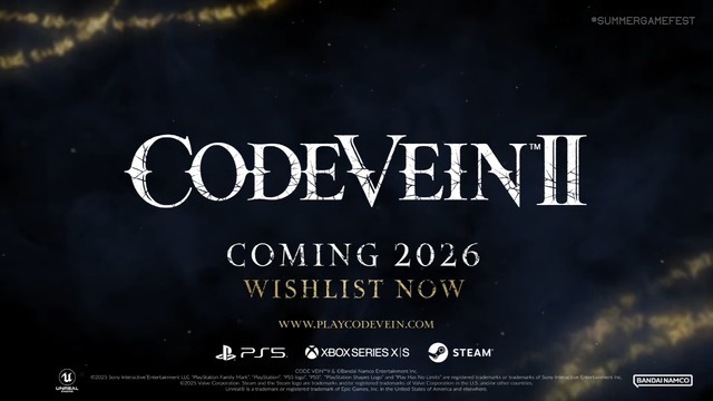 アクションRPG続編『CODE VEIN II』発表―PS5/XSX|S/Steam向けに2026年発売【SGF2025】