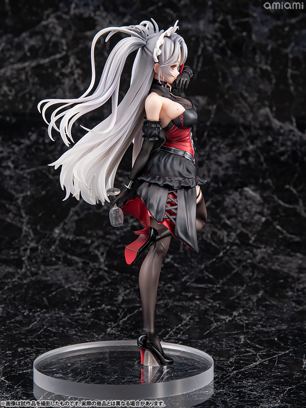悪戯っぽく微笑む口元から舌先がチラリ…『アズレン』より「プリンツ・オイゲン：この夜に酔いしれ」フィギュアがクールでミステリアス