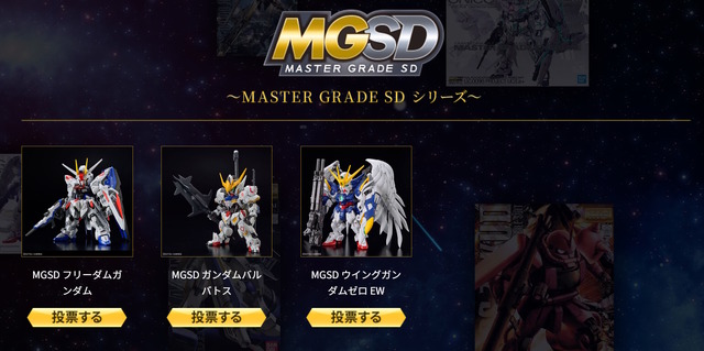 再販MGガンプラを皆で決める「MG決選投票2025」開催！「MG ディープストライカー」や「MGEX ストフリ」まで悩ましいラインナップ