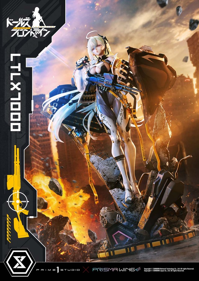 ボディラインに目を引かれる！『ドルフロ』より「LTLX7000」の超精巧なスタチューが予約受付開始―特製ベースの瓦礫など存在感溢れる造形