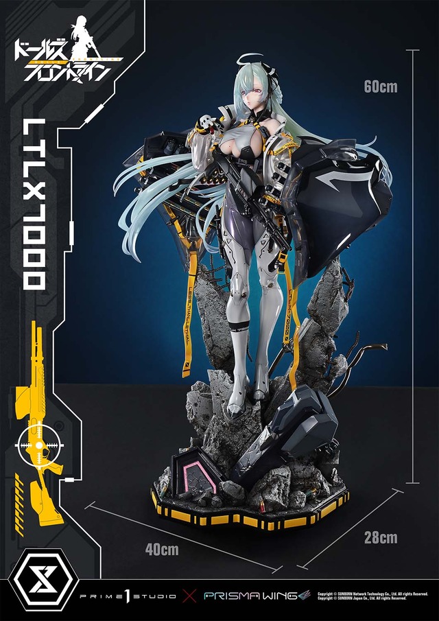 ボディラインに目を引かれる！『ドルフロ』より「LTLX7000」の超精巧なスタチューが予約受付開始―特製ベースの瓦礫など存在感溢れる造形