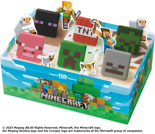 食べ終わると何かが出てくる…？『マインクラフト』がサーティワンに初登場ーキャラピック付のアイスケーキを販売
