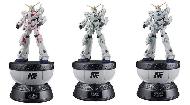 ガンダムベース限定「実物大ユニコーンガンダム立像」フィギュアが、ガシャポンに登場！カプセルを組み替えることで台座に変形し、全高約17cmの大迫力に