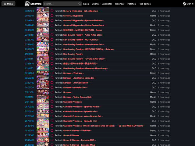 Steamの「特定の成人向けコンテンツ」制限はまだまだ続く。今度は日本のアダルトゲームも多数削除