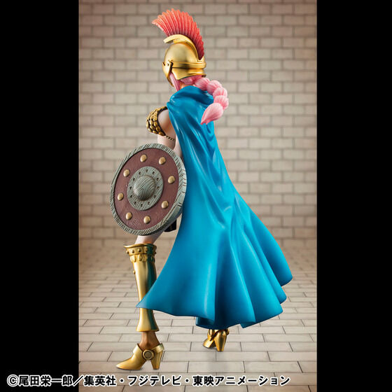兜やマントを外すとより美しい…！「ワンピース」ドレスローザ編より、大胆な鎧を纏った「剣闘士 レベッカ」フィギュアが復刻