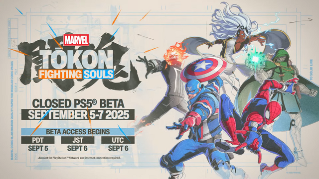 チーム対戦格闘『MARVEL Tōkon: Fighting Souls』PS5クローズドベータテストが2025年9月6日実施。6人のキャラクターから4人チームを組んで大乱戦に挑め