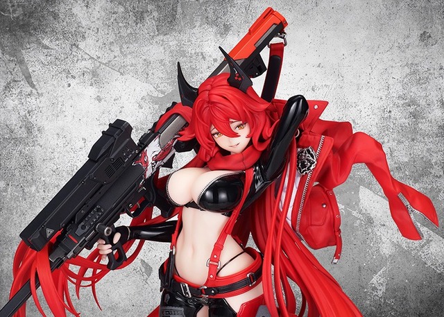 鍛え抜かれた腹筋に注目…！『勝利の女神：NIKKE』より「レッドフード」が専用ライフル「ウルフスベイン」を携えて立体化