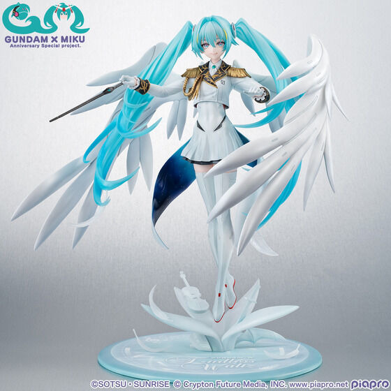 美しい“白い翼”…！「初音ミク × ウイングガンダムゼロ EW」フィギュアが登場ーイラストレーター・neco氏のデザインを元に立体化