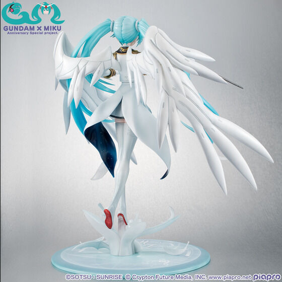 美しい“白い翼”…！「初音ミク × ウイングガンダムゼロ EW」フィギュアが登場ーイラストレーター・neco氏のデザインを元に立体化