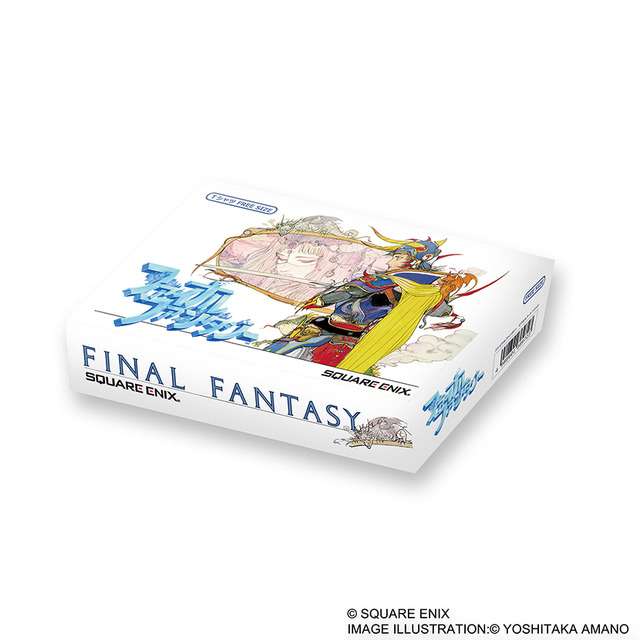 『FF』ゲーム開封前のワクワクする気持ちが蘇る！当時のパッケージ風梱包のTシャツや『VI』までのキャラクターグッズがラインナップ