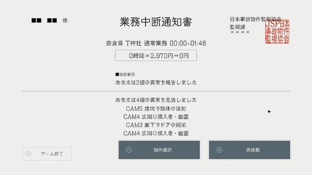 深夜監視ホラーゲーム『日本事故物件監視協会』“実在する”事故物件がリアル過ぎてマジで怖い。カメラ切り替えで「異常」を発見、間違えず報告せよ【プレイレポ】