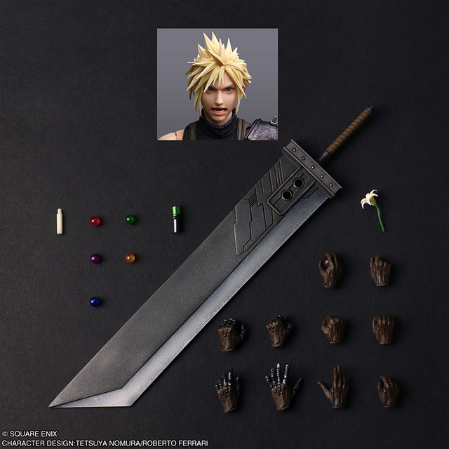 『FF7 リバース』より「クラウド・ストライフ」新作アクションフィギュアが予約受付中！バスターソードや“黒マテリア”でさまざまなシーンを再現