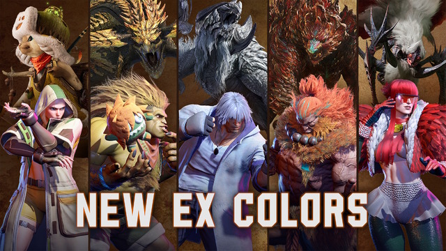 『スト6』にて『モンハンワイルズ』コラボ決定！「キャミィ×オトモアイルー」や「ケン×アルシュベルド」らモンスターイメージのEXカラー5種が素敵