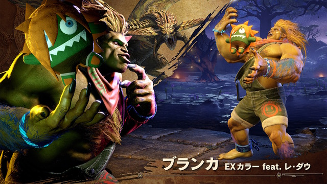 『スト6』にて『モンハンワイルズ』コラボ決定！「キャミィ×オトモアイルー」や「ケン×アルシュベルド」らモンスターイメージのEXカラー5種が素敵