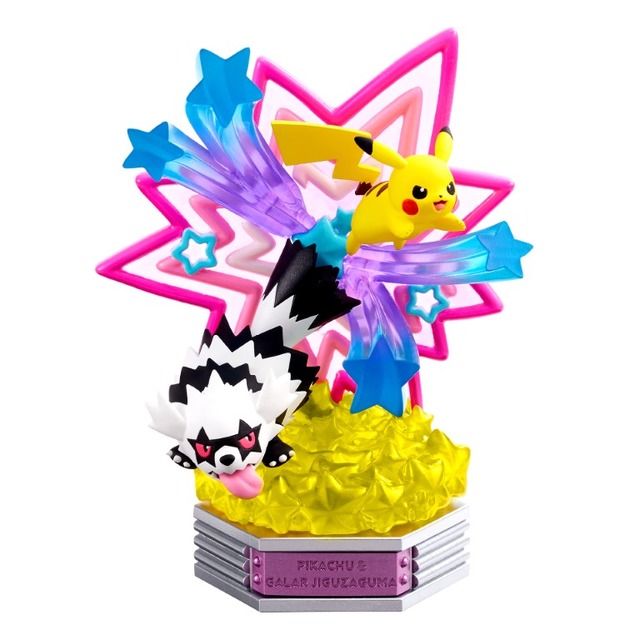 ピカチュウ&ガラルジグザグマや、ミュウたちをビビッドな世界観で立体化!『ポケモン』“ネオンパーティー”インテリアフィギュア全6種