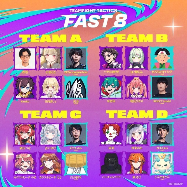 カラフルピーチ えと / のあ、ハヤトの野望、鉄塔らが『TFT』をサクッと学ぶ―「FAST8」第二回が9月7日に開催決定!