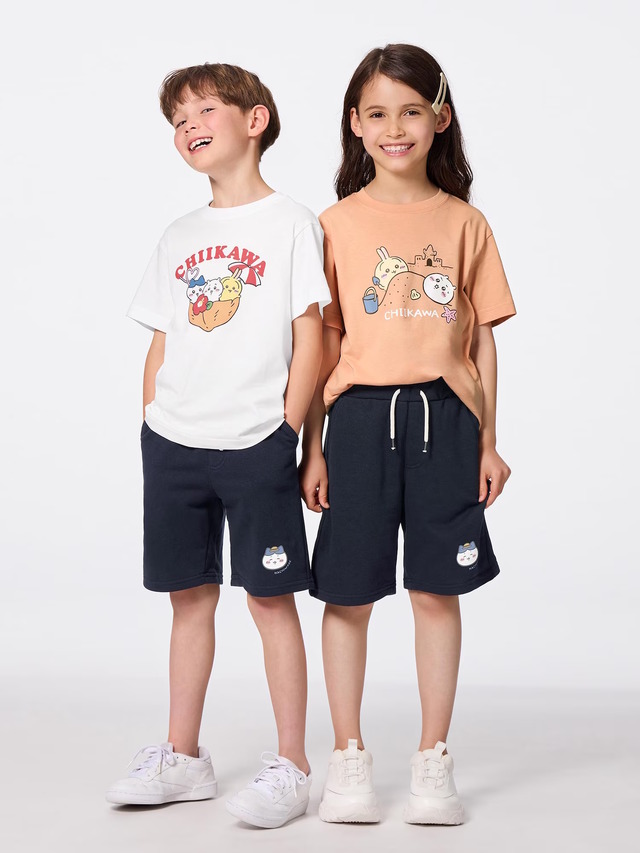 GUの「ちいかわサマーコレクション」が9月5日より再販！夏休みを楽しむハチワレやうさぎのイラスト、ワンポイントアートをお洒落にデザイン